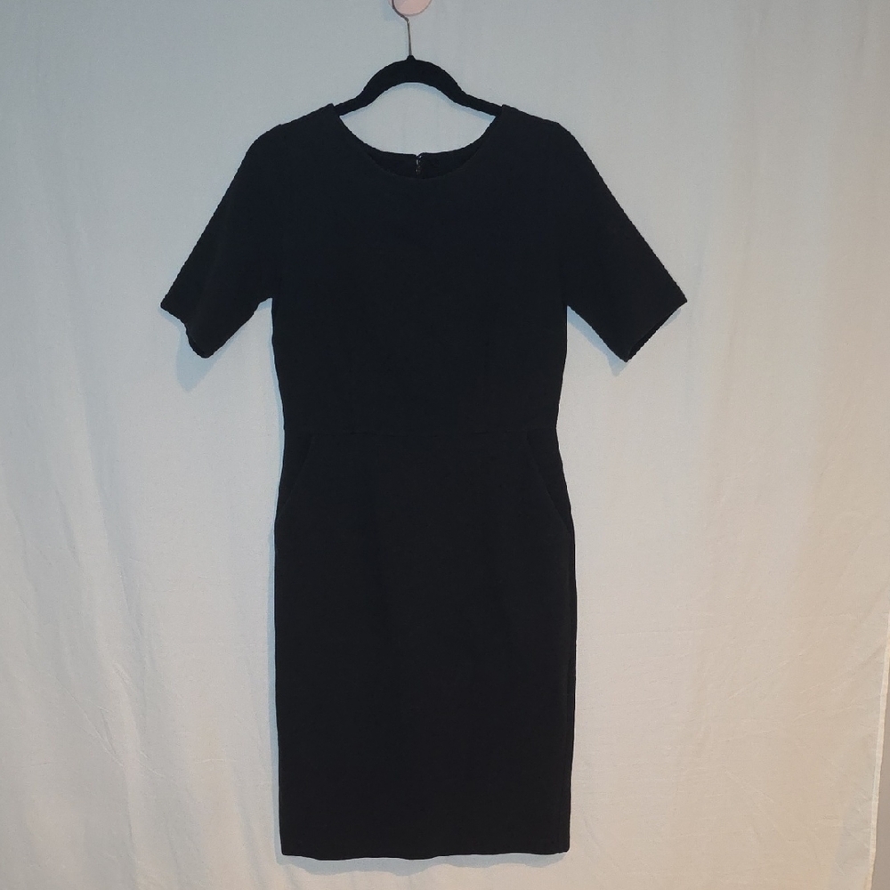 LOFT Elegant Black Midi Dress